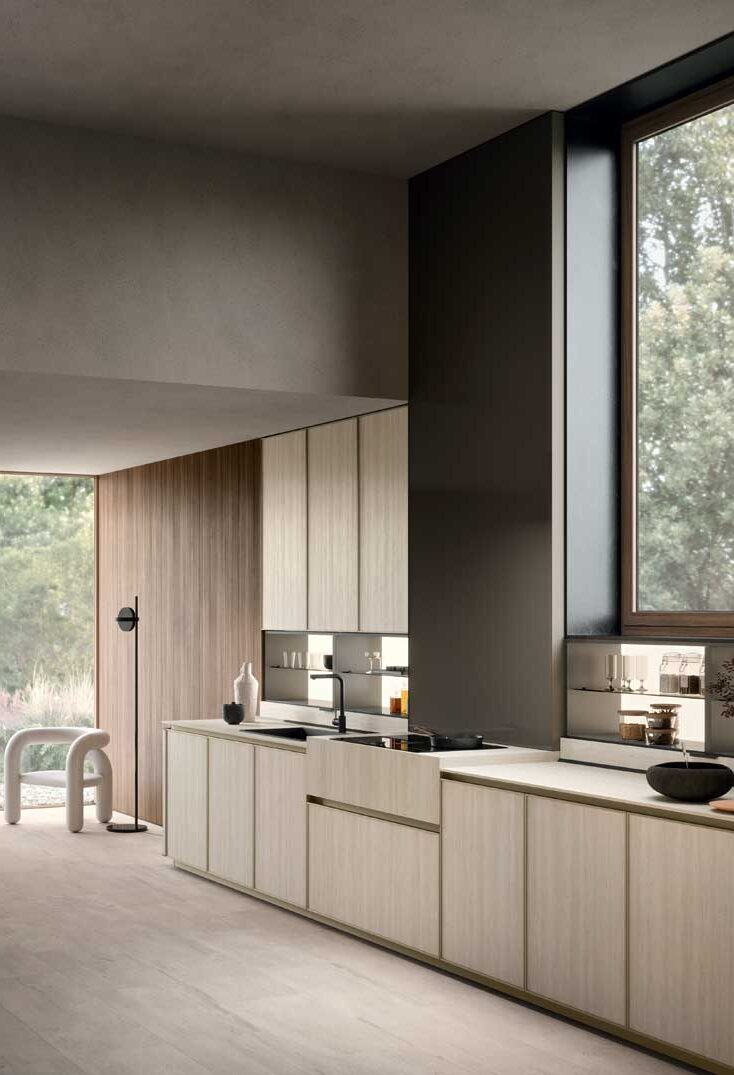 Cucina Coco telaio in bronzo spazzolato